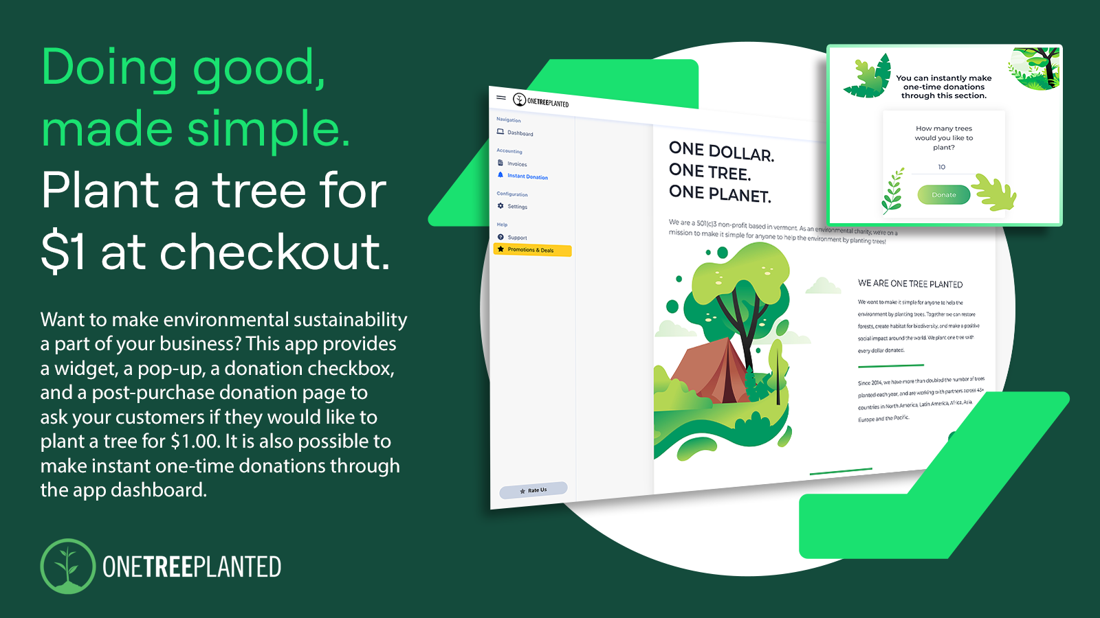 One Tree Planted at Checkout