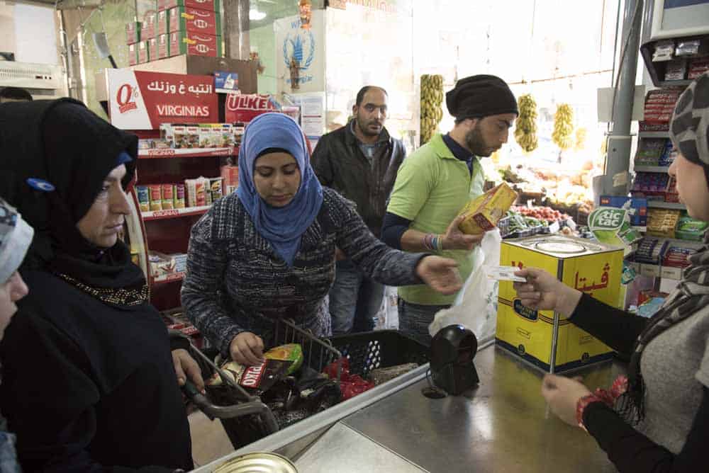 Delivering aid to refugees