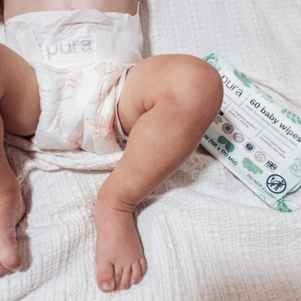 Pura Eco-Friendly Organic Diapers: Size 1-7 