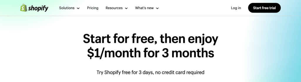Shopify Pricing